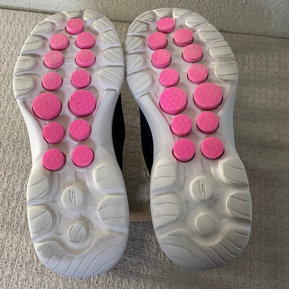 Skechers Slip-ins GoWalk 6 Fabulous View Navy Pink Hands Free Womens 6 - Picture 3 of 12